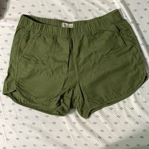 Madewell, small, olive shorts